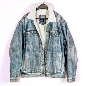 Vintage GAP Denim Sherpa Men's Size Large